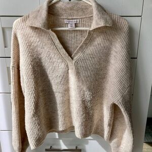 Sincerely, Jules cropped tan sweater size large
